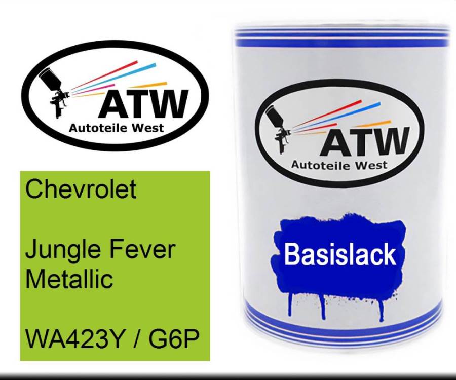 Chevrolet, Jungle Fever Metallic, WA423Y / G6P: 500ml Lackdose, von ATW Autoteile West.